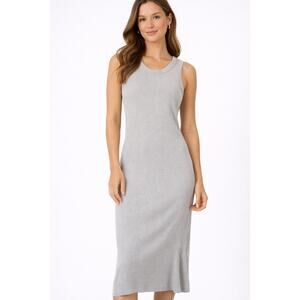 james perse classic skinny dress James Perse Women's Ruched Midi Dress - North